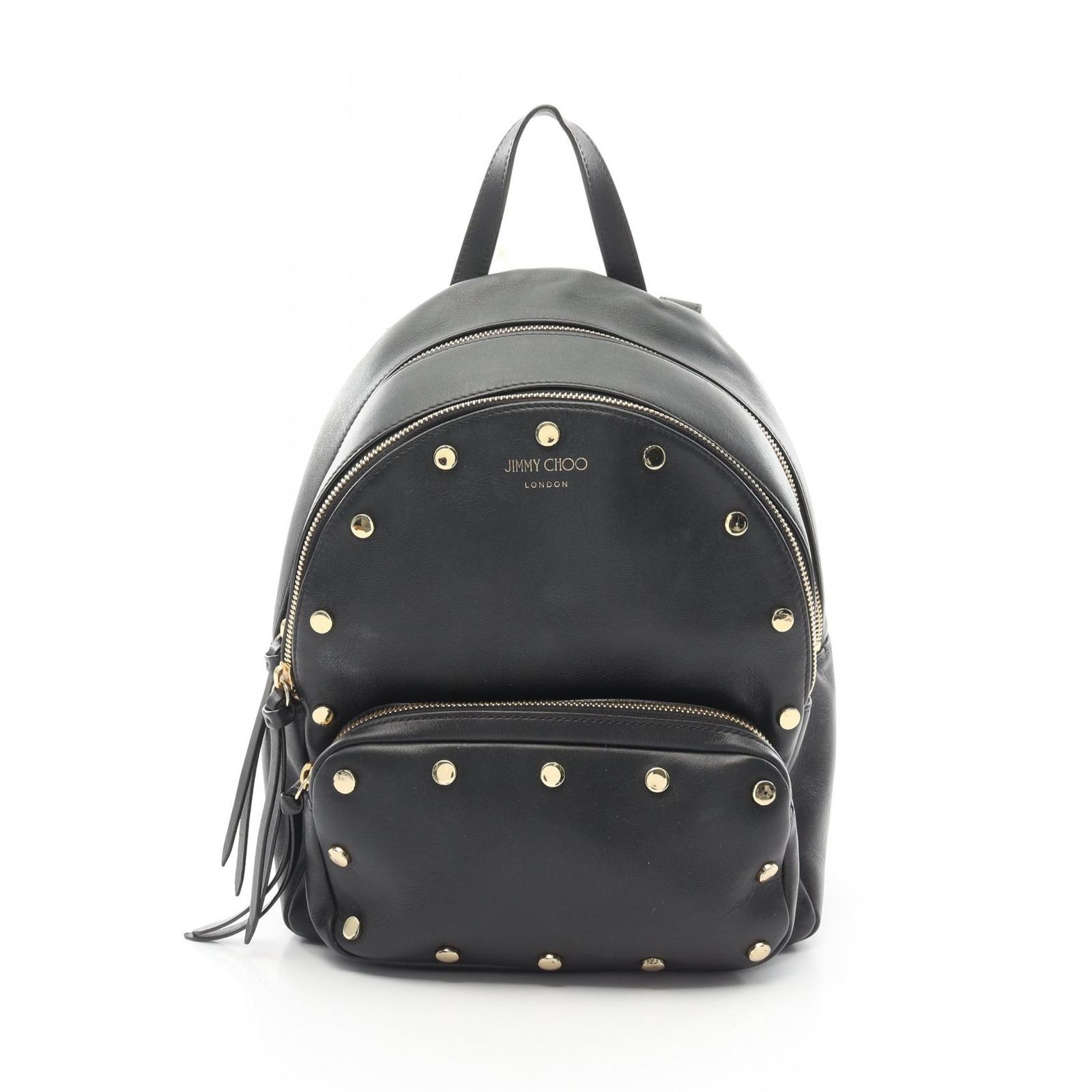 ジミーチュウ JIMMY CHOO リュックサック バックパック LOCKETT ブラック レザー バックパック レディース Used B
