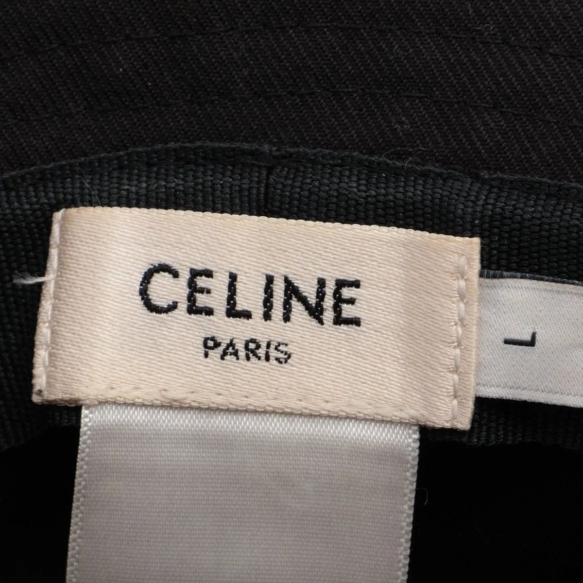 展示未使用‼️ CELINE セリーヌ コットン ロゴ バケットハット メンズ 美品 セリーヌ ロゴ バケットハット コットン 帽子 ブラック 黒