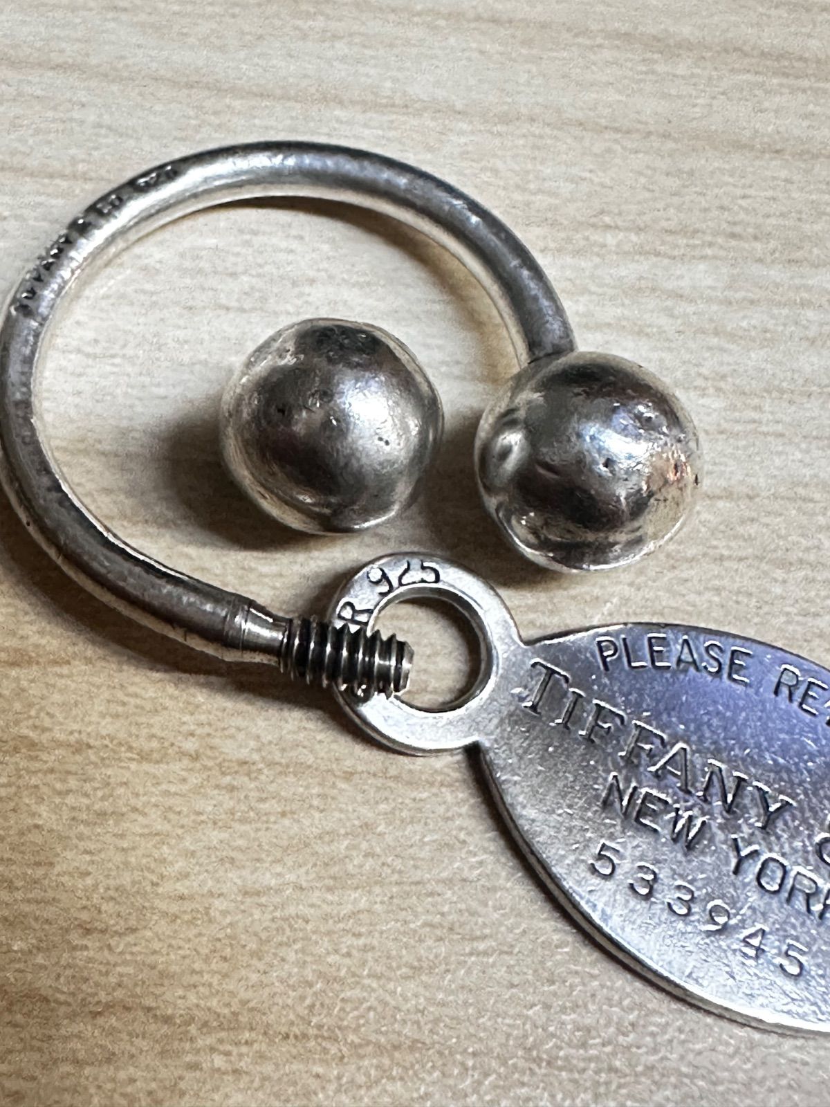 TIFFANY＆Co ティファニー SV925 キーホルダー キーリング 楕円