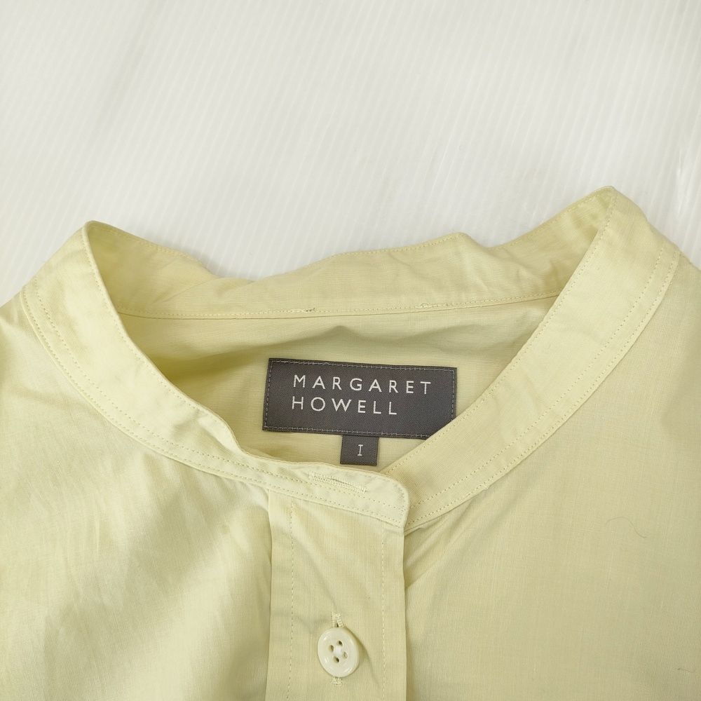 MARGARET HOWELL 578-4153009 SUPER FINE COTTON 1 バンドカラー 長袖シャツ 24SS イエロー マーガレットハウエル 4-1230M 254821 MARGARET HOWELL 578-4153009 SUPER FINE COTTON 1 バンドカラー