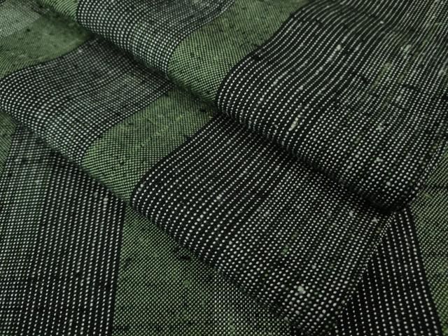 平和屋本店□希少 ざざんざ織 伊兵衛織 単衣 間道 逸品 DZAA7254kh5