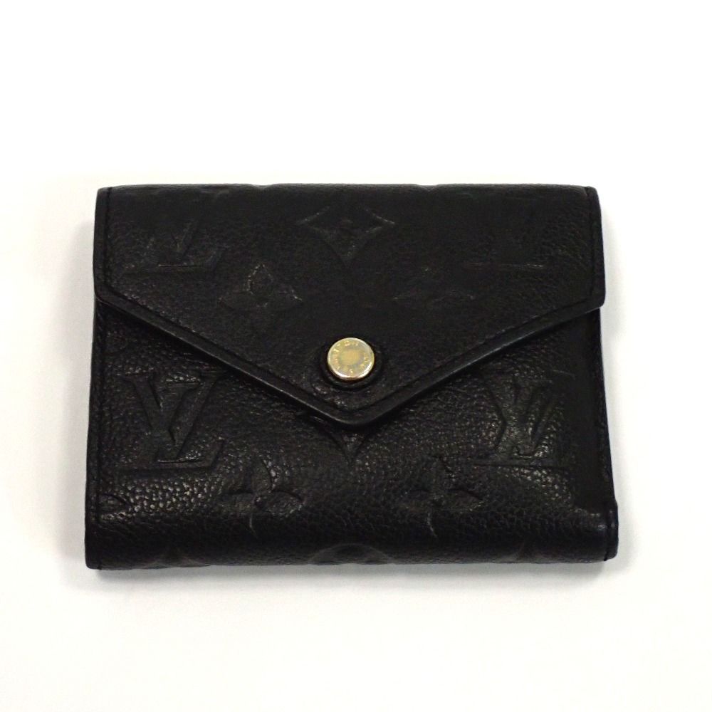 Th991451 ルイ ヴィトン モノグラム アンプラント ポルトフォイユ ヴィクトリーヌ M64060 財布 ノワール LOUIS VUITTON