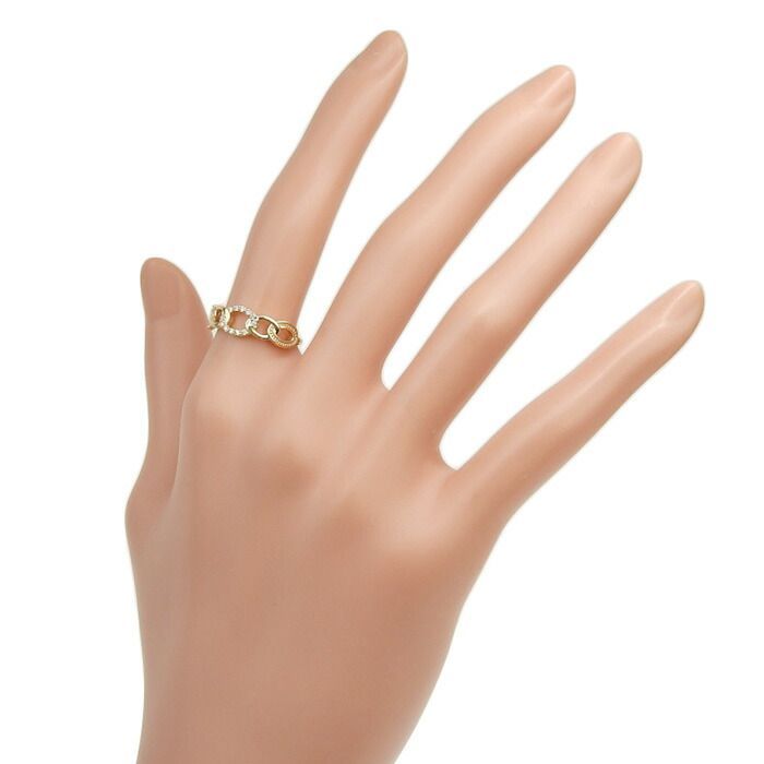 EAU DOUCE4℃ オデュースヨンドシー デザイン ダイヤ リング K18YG 750  