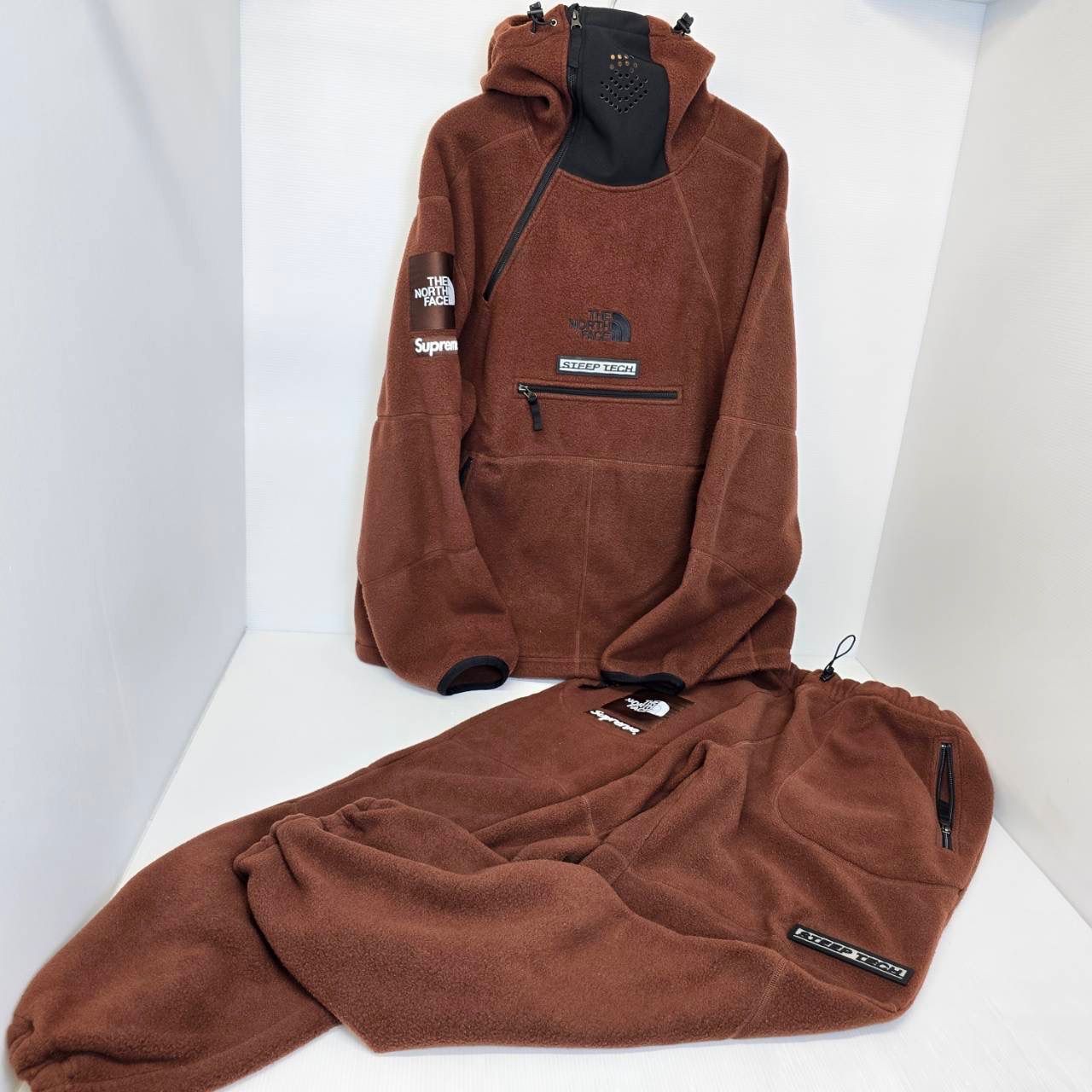 極美品】ザノースフェイス THE NORTH FACE × Supreme シュプリーム 22AW Steep Tech Fleece  Pullover セットアップ スティープ テック フリース プルオーバー 茶色 パーカ ロゴ ブラウン - メルカリ