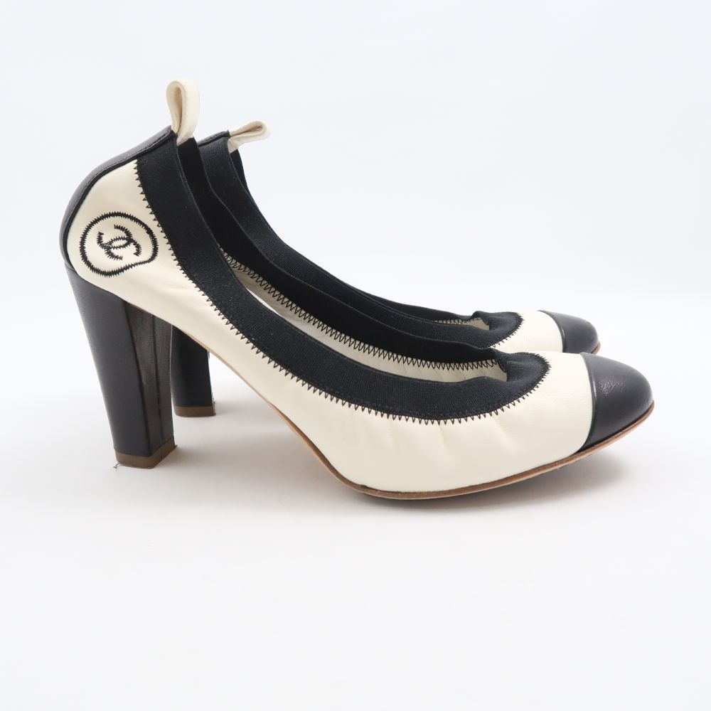 CHANEL シャネル パンプス 1点 35 1/2C 22.5 白×ブラック CHANEL シャネル パンプス 1点 35 1/2C 22.5 白×ブラック