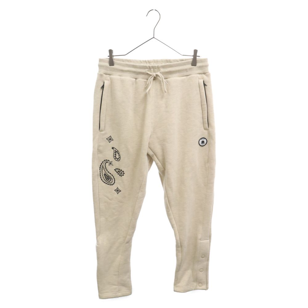 EXAMPLE (エグザンプル) ROUNDLOGO PATCH SIDE BUTTON SWEAT PANTS ロゴパッチスウェットパンツ ベージュ  - メルカリ