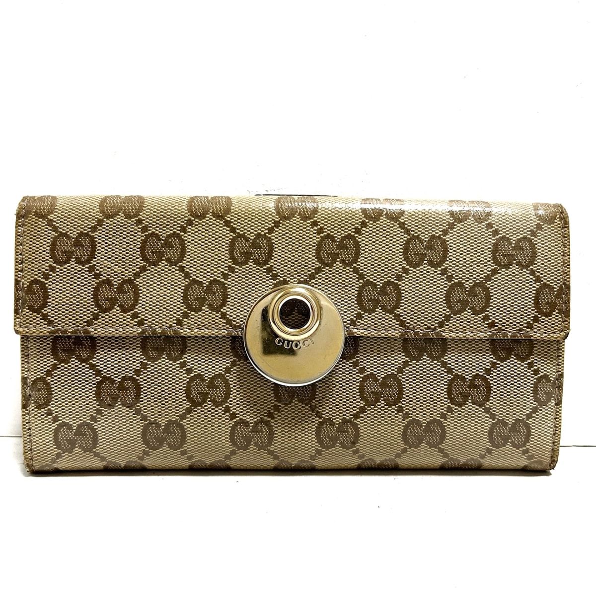 GUCCI(グッチ) 長財布 クリスタルGG/エクリプス 231835 ベージュ