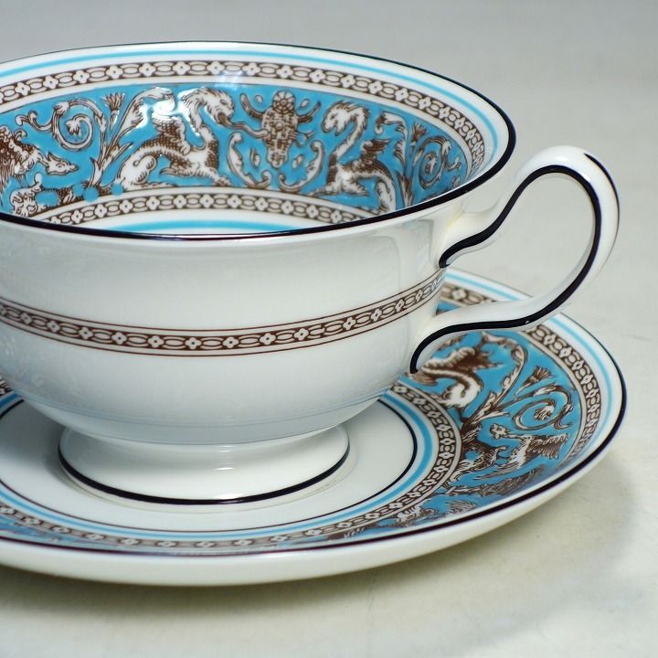 Wedgwood フロレンティーンターコイズ マグカップ2客 箱なし - 食器