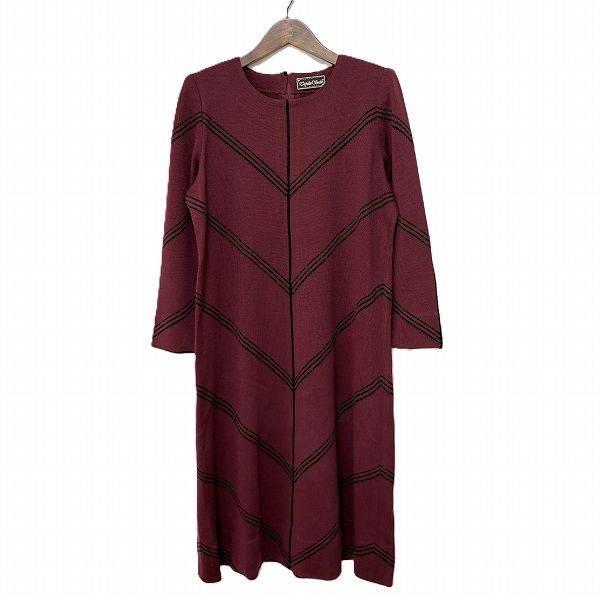 斉藤都世子　ニット　ワンピース　ロング wnc サイトウトヨコ 斉藤都世子 ロング ワンピース 赤 黒 ドット