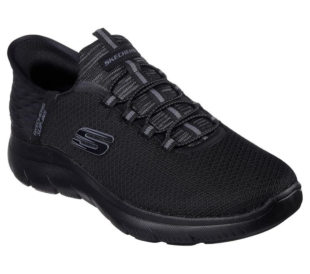 Skechers メンズ サミット ハイレンジ スリップイン， ブラック/ブラック， 10 Wide