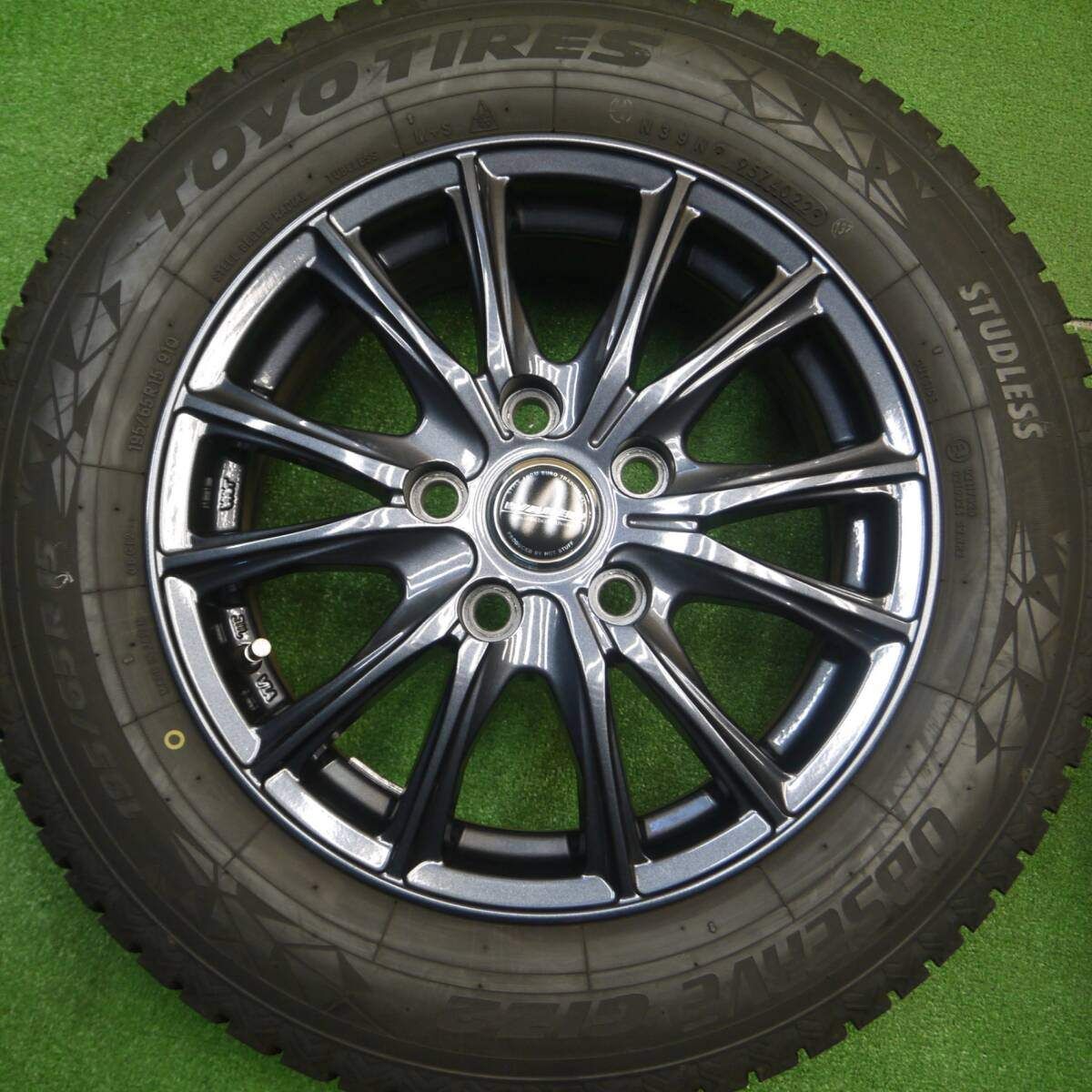 【mx様】195/65R15　北海道発バリ溝スタッドレス　2023年製 DUNLOP 195/65R15 スタッドレスタイヤ ホイール 4本 23年製 鉄