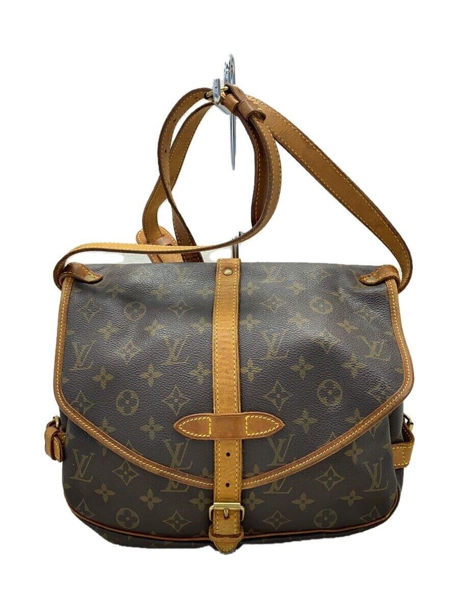 LOUIS VUITTON 1)ソミュール30_モノグラム・キャンバス_BRW PVC ブラウン - メルカリ