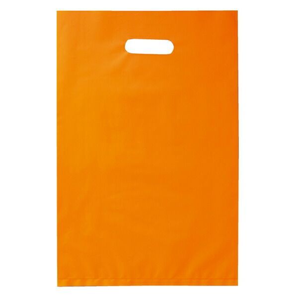 【まとめ買い10個セット品】ポリ袋ソフト型 オレンジ 50×60cm 50枚  61-782-43-4 【 ラッピング用品 レジ袋・ポリ袋 スクエアバッグ（無地） ポリ袋ソフト型 カラー オレンジ 】