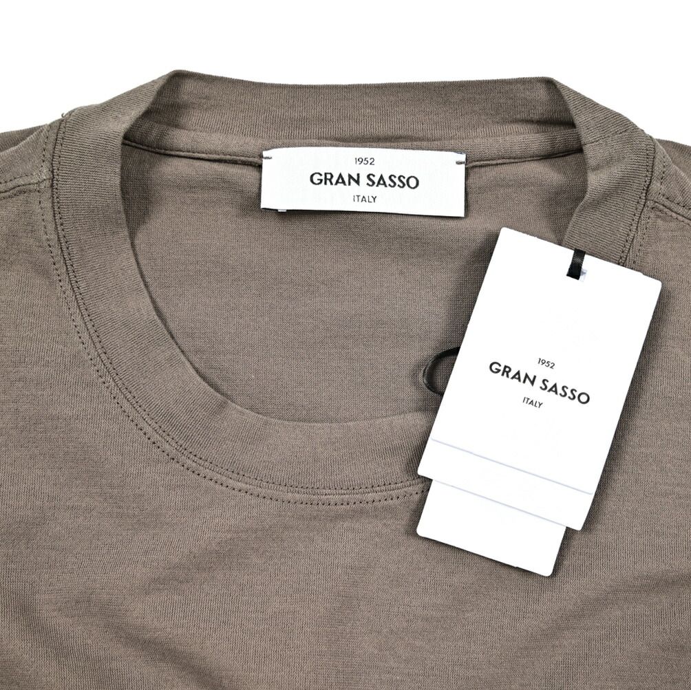 25春夏/グランサッソ/Tシャツブラウン/422890 GRAN SASSO グランサッソ / Tシャツ カットソー クルーネック
