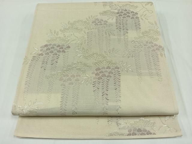 平和屋着物◎六通柄袋帯 舞花文 金銀糸 正絹 逸品 BAAU6877yc 平和