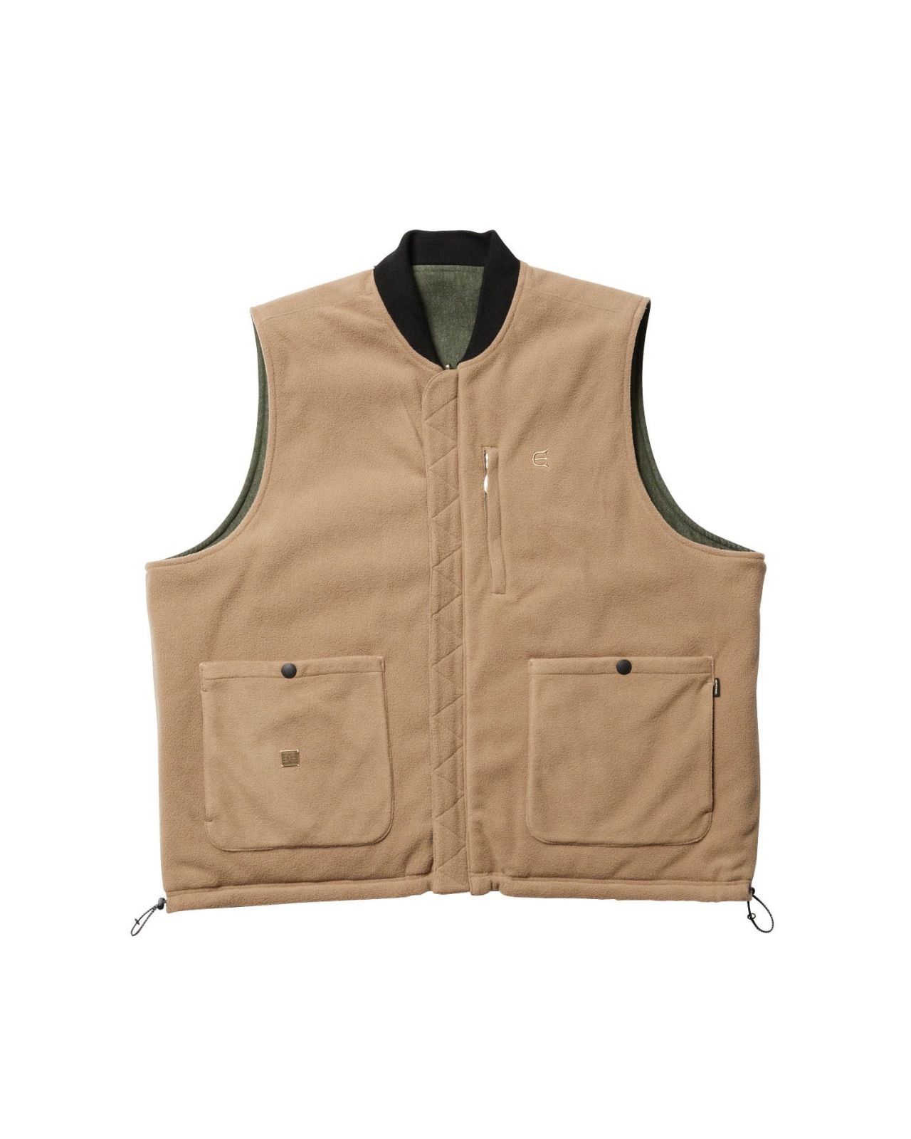 EVISEN / MICROFLEECE DENIM REVERSIBLE VEST / OLIVE - メルカリ