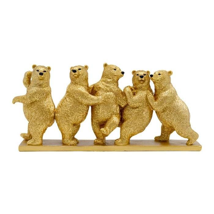 くま ベア Bear クマ 熊 ダンシングベア 置物 ゴールド 個性的 おしゃれ インテリア雑貨 アニマルグッズ かわいい 贈り物 誕生日 プレゼント ギフトおもしろい