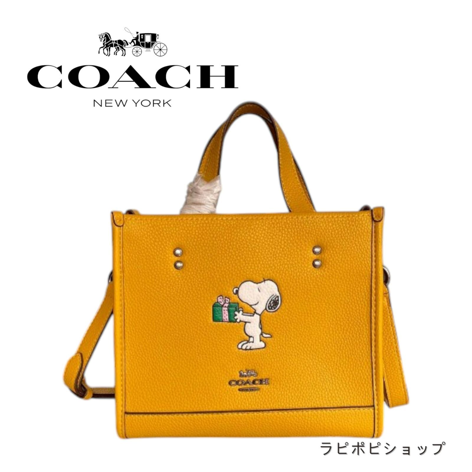 新品未使用 COACH コーチ バッグ CE918 Coach x Peanuts スヌーピー コラボ トートバッグ ショルダーバッグ 手提げバッグ  斜めがけ アウトレット品 - メルカリ