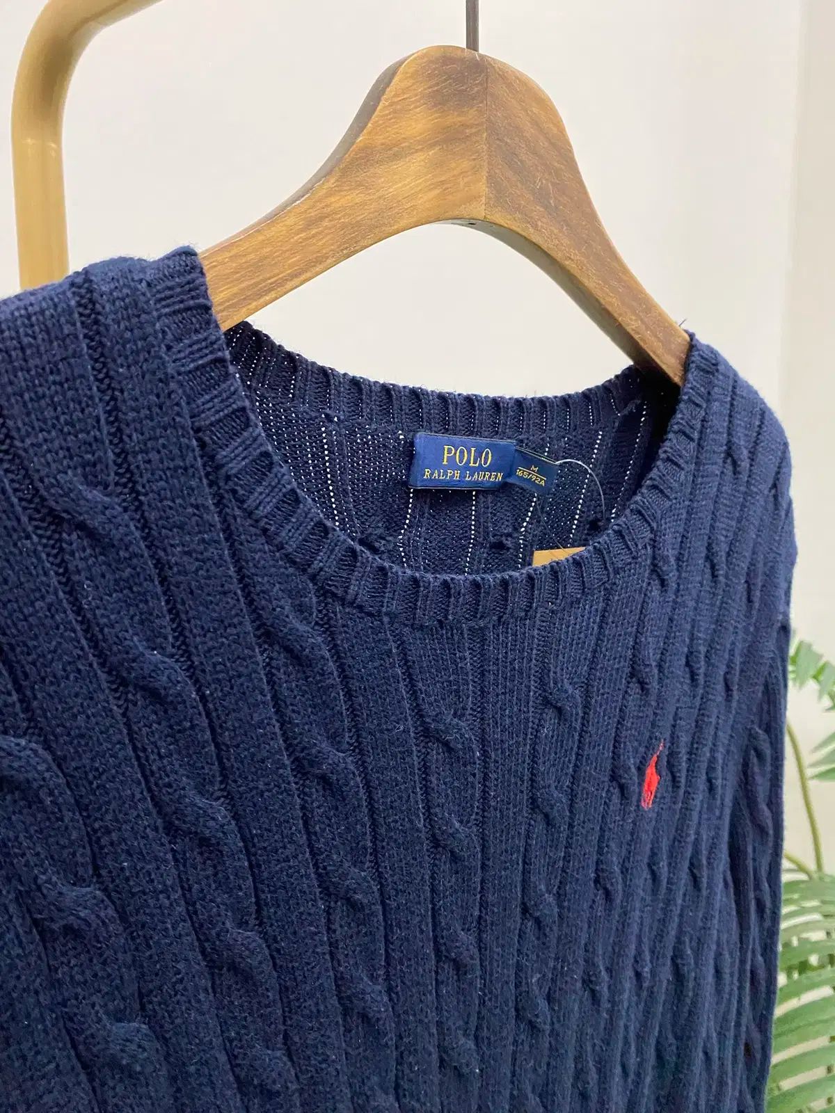 ポロ ラルフローレン ケーブルニット ネイビー
