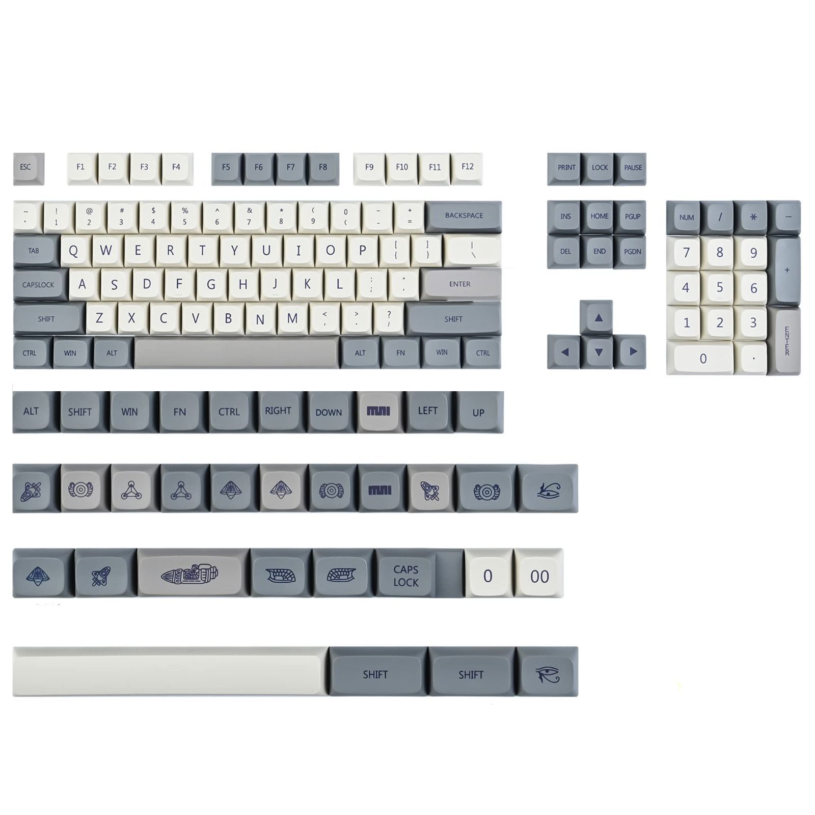 【数量限定】/ / 90% 100%メカニカルキーボード(啓示) 136鍵XDAシルエットキーキャップ、PBT染料昇華キーキャップセット、60%/65/75%/80%