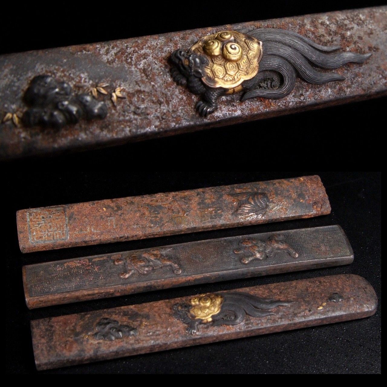 陣笠 団扇笹紋(軍扇団扇) 江戸時代/アンティーク品 時代物 陣笠 団扇笹