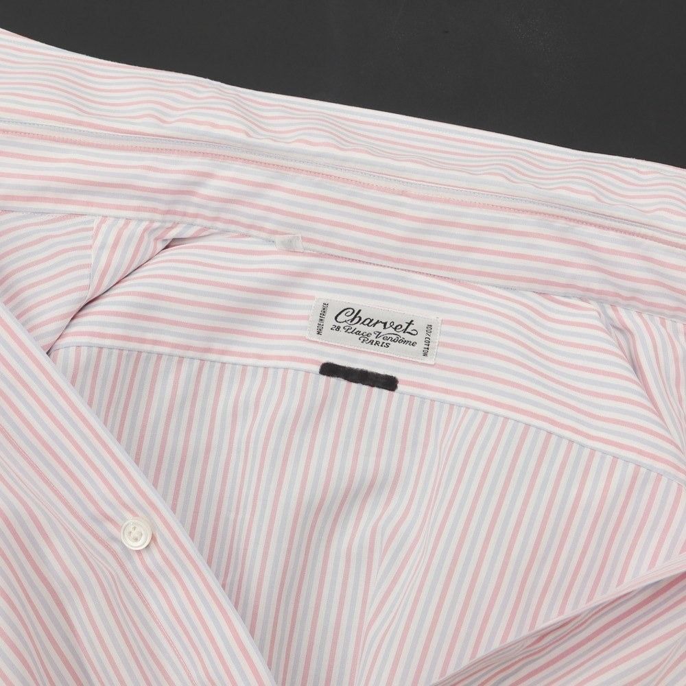 シャルベ CHARVET コットン ダブルカフス レギュラーカラー ドレス