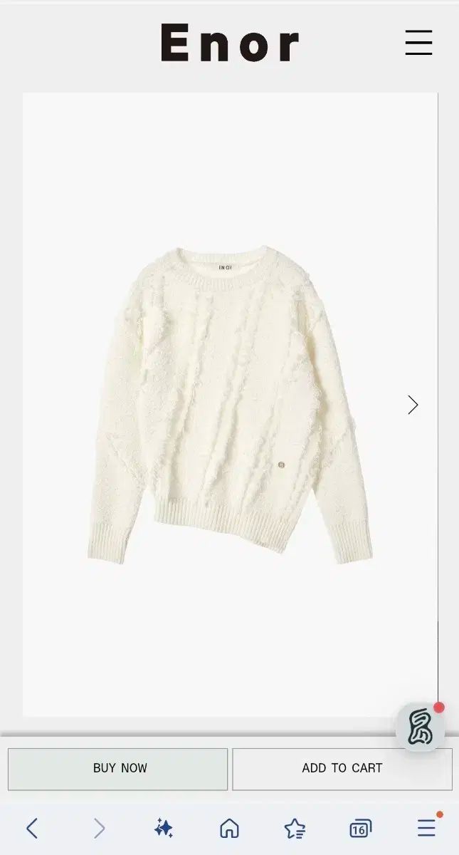 エノール FRINGE CUT OUT KNIT 23 年