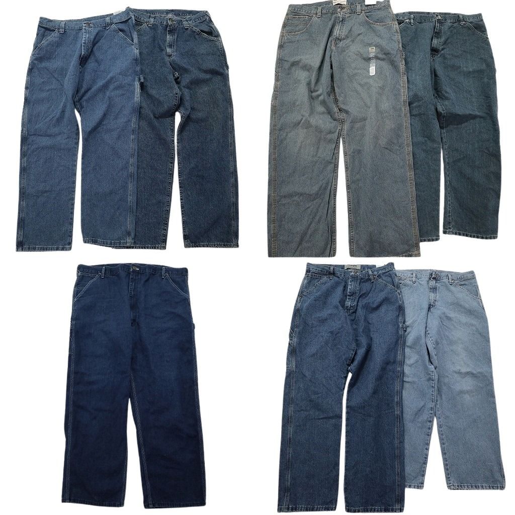 古着卸 ペインターデニム パンツ 7枚セット メンズ 32 |34 |36 |38 |44 デットストック ワーク ブルー 古着 MZ8712