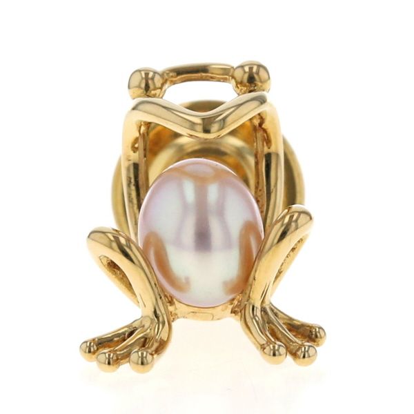 MIKIMOTO　カエル　ピンブローチ　7＊90 MIKIIMOTO ミキモト K18YG 真鍮 イエローゴールド ピンブローチ