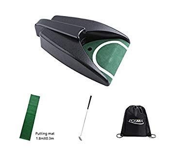 Posma PG010F 自動戻りPutting Cup Miniゴルフ住宅用練習マットPortable運転鳴ったマット ゴルフ練習パター バッグ z2zed1b