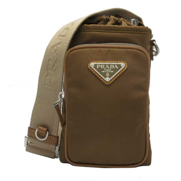 プラダ PRADA P.TA CELLULAE スマートフォンケース 斜め掛け 2ZH155 2CX2 F0594 TESSUTO VITELLO SUGHERO アウトレット メンズ