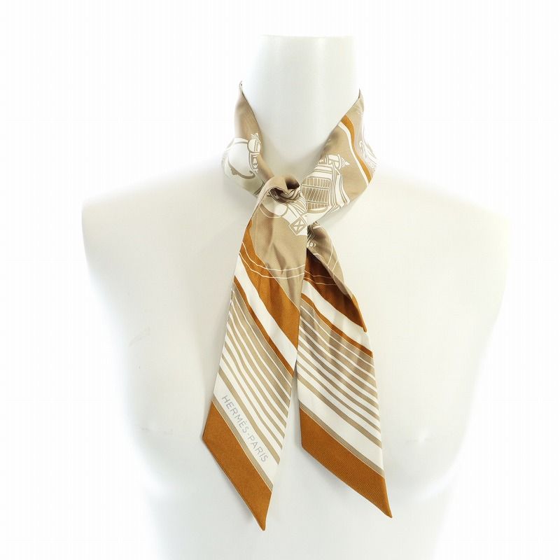 エルメス HERMES ツイリー エクスリブリス スカーフ ストール ロゴ 絹