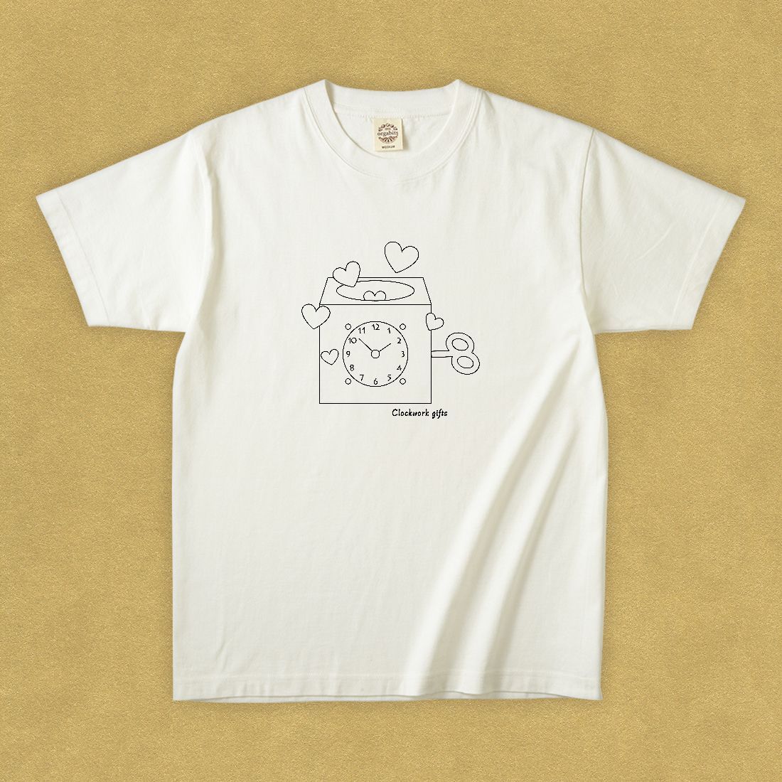 グラフィックTシャツ　Clockwork gifts Black