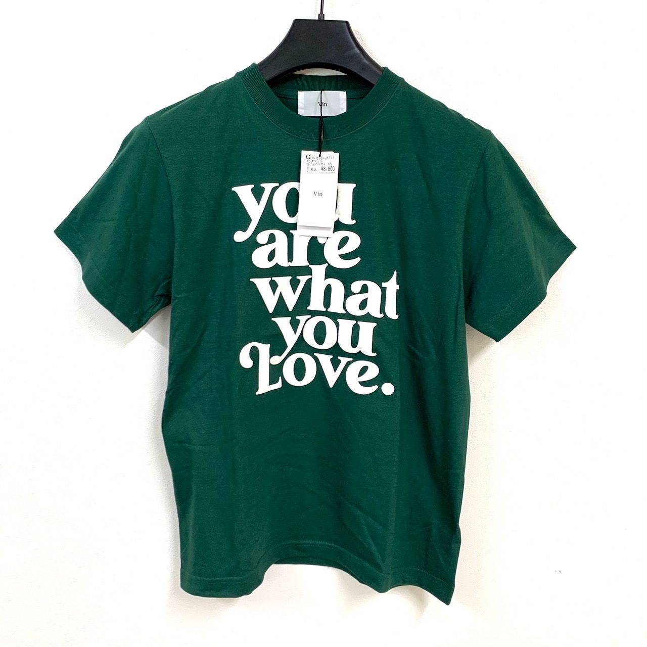 Vin】ヴァン/プリントTシャツ/9号/グリーン/未使用品/ヤマダヤ