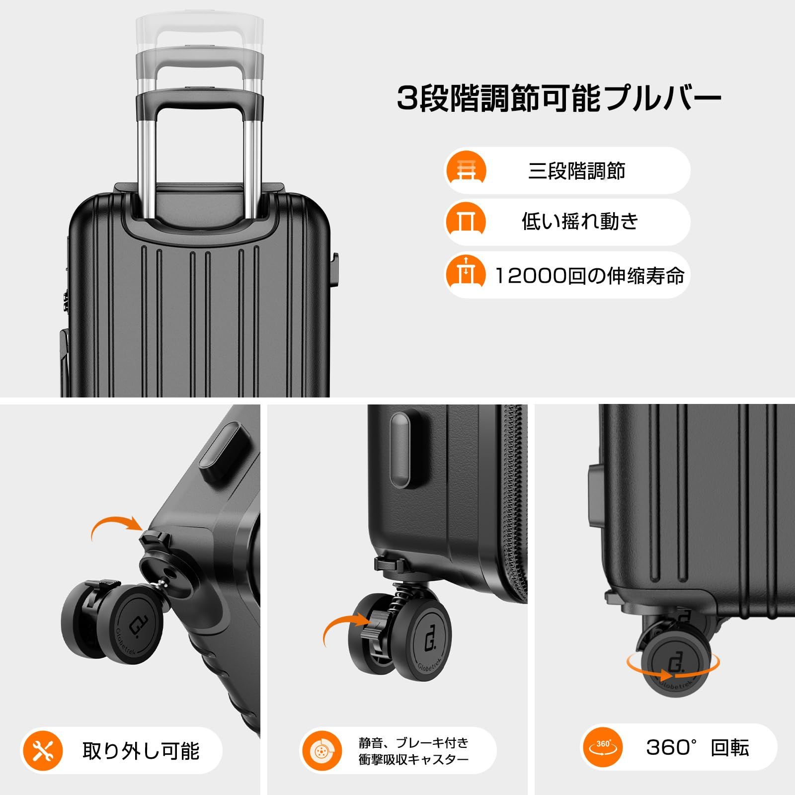 Globetrek] 現役CA監修・日本企業企画 スーツケース キャリーケース
