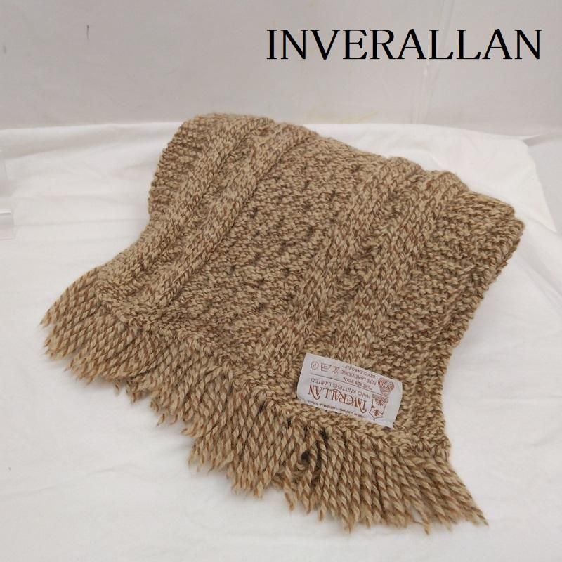 Inverallan ニット　ケーブル マフラー スコットランド製 イギリス製 INVERALLAN インバーアラン マフラー ケーブル ニット マフラー