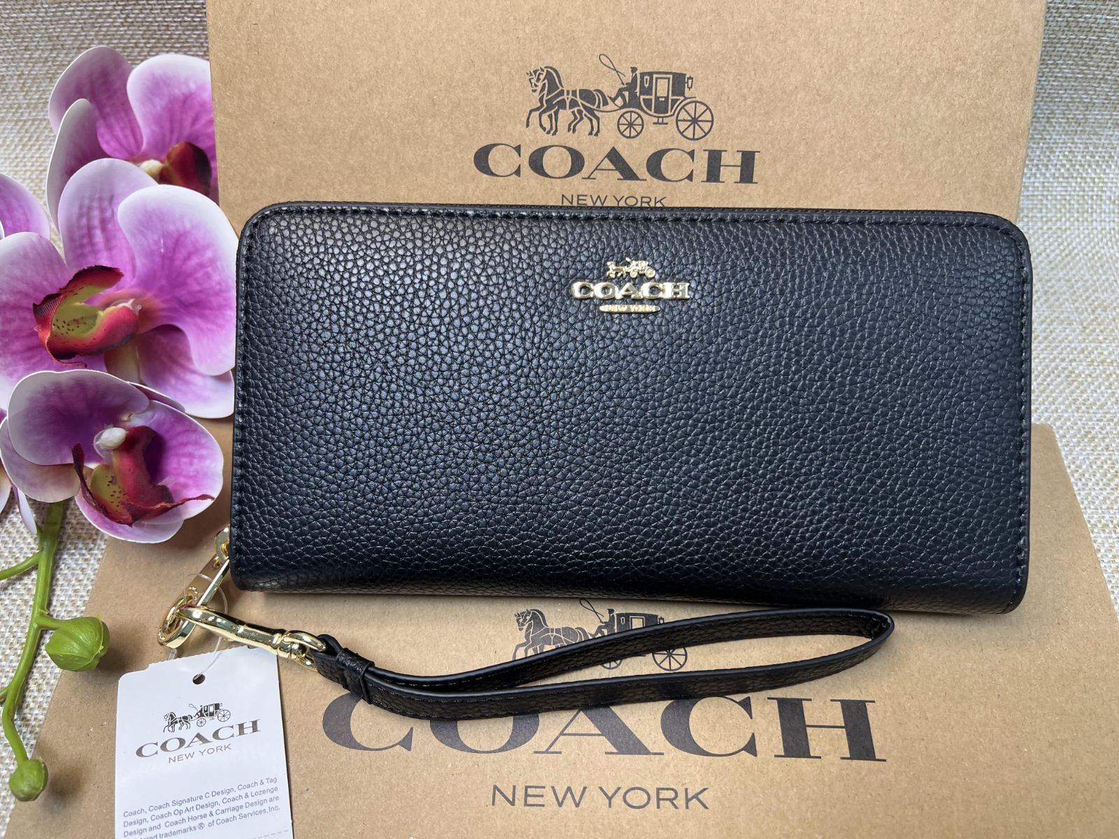 コーチ COACH 長財布 財布 ロングジップ アラウンド ウォレット