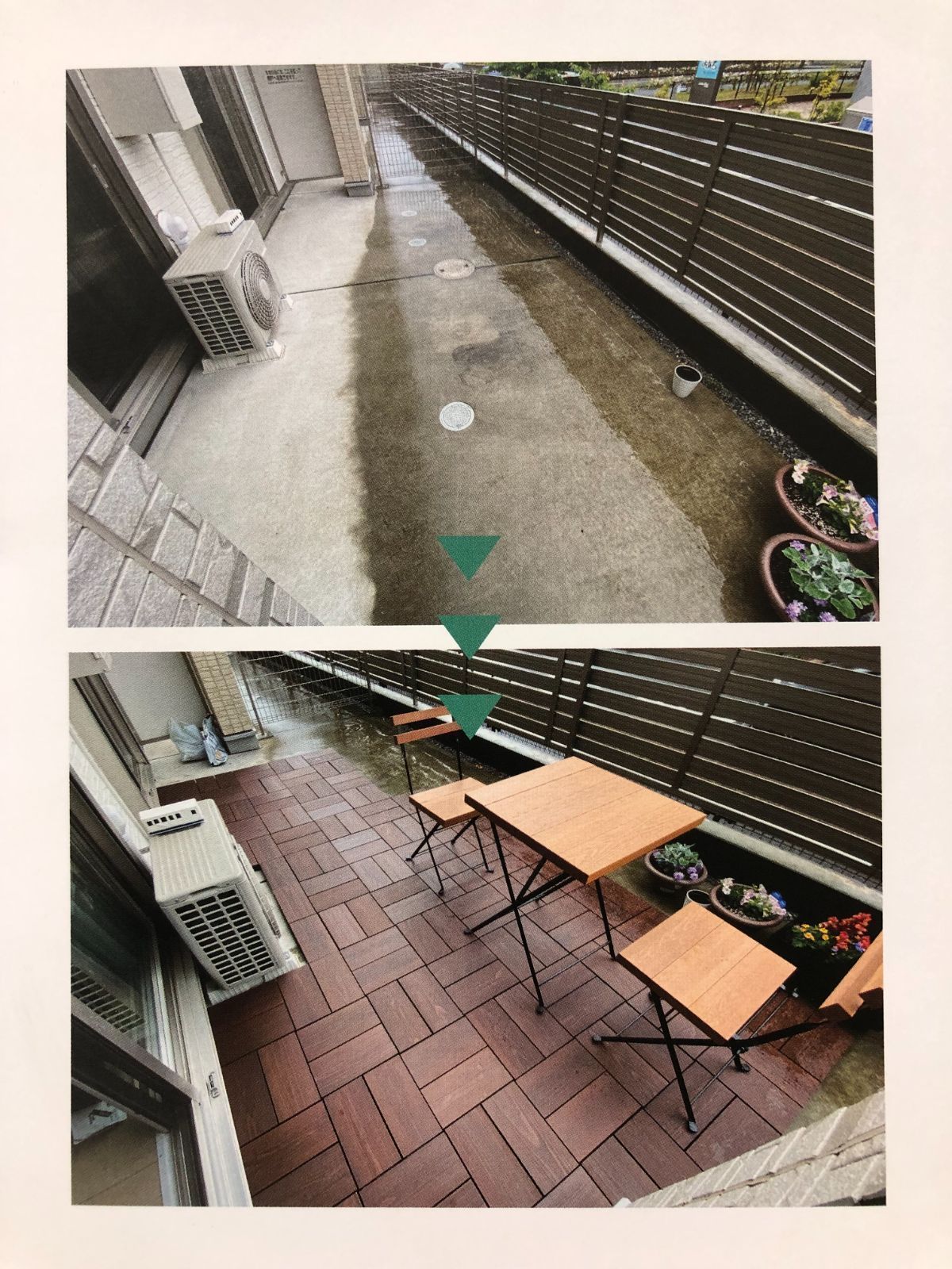 人工木デッキパネル グレージュ