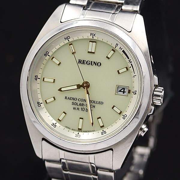 稼動 レグノ 電波ソーラー 蛍光文字盤 H415-S057515 メンズ腕時計 KMR 2000000 NSK