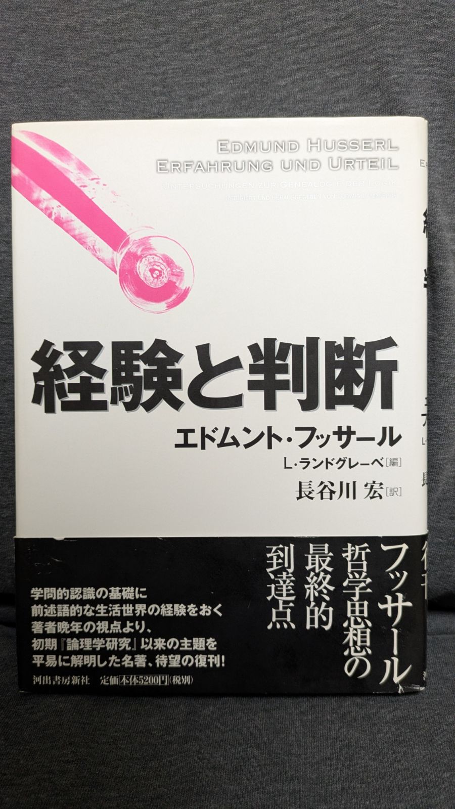 経験と判断 新装版 (フッサール/ランドグレーベ編/長谷川宏訳/河出書房