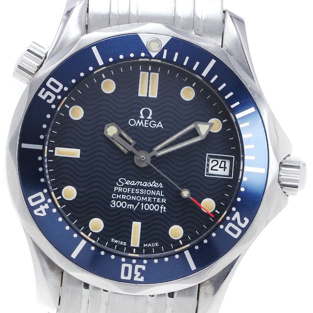 オメガ OMEGA 2551.80 シーマスター 300 デイト 自動巻き ボーイズ保証書付き_870477