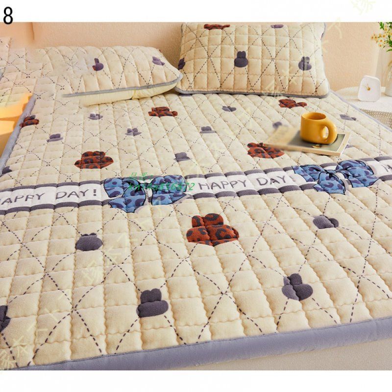 来店をご期待! 快適 ベッドマット 洗濯機洗いOK シングル 北欧風 フランネル パッドシーツ 柔らかな肌触り ベッドパッド フラワー ベッドシーツ 花柄 洗える オールシーズン kni4a856872 即日発送。