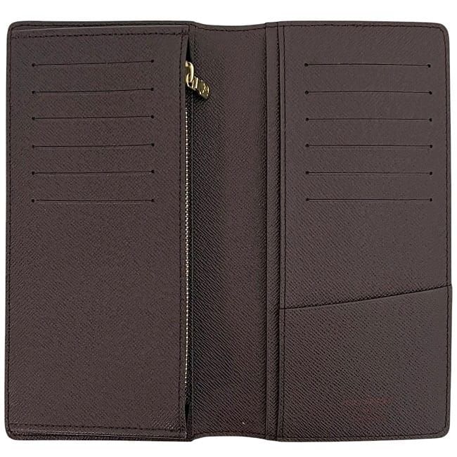 ルイ ヴィトン 二つ折り 長財布 ポルトフォイユ ブラザ ブラウン