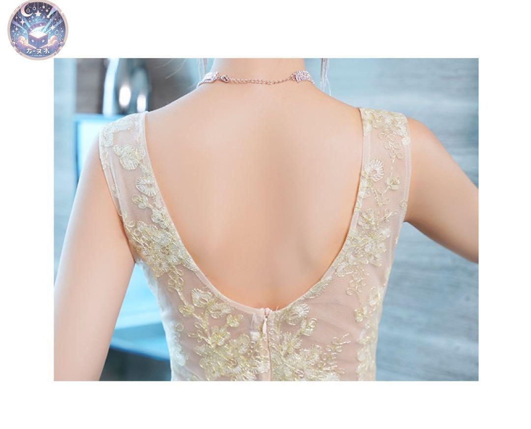 美しいレース✨セクシーシースルー✨ゴージャスロングドレス✨パーティー用 新品未使用 美しいレース セクシーシースルー ゴージャスロング