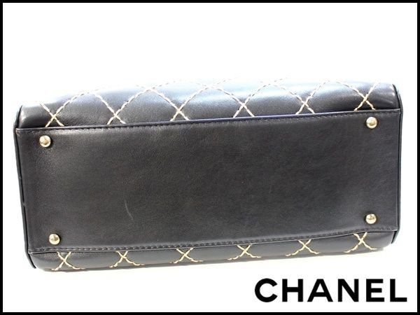 シャネル ワイルドステッチ A14692 ミニボストンバッグ ハンドバッグ