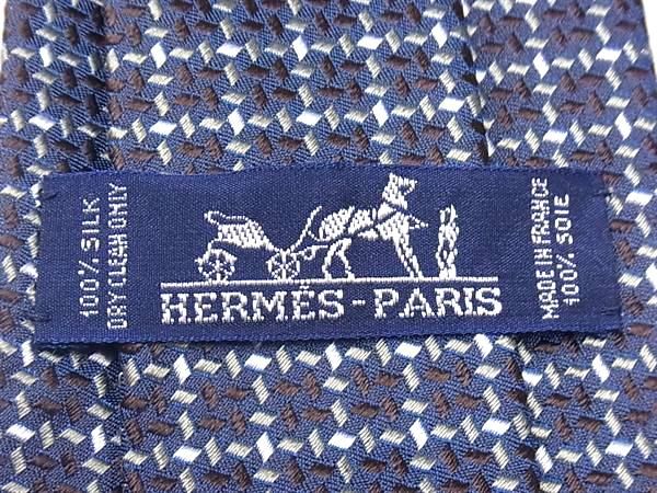 美品 エルメス HERMES ネクタイ シルク100%　総柄 □極美品□ HERMES エルメス シルク100% 総柄 ネクタイ ビジネス