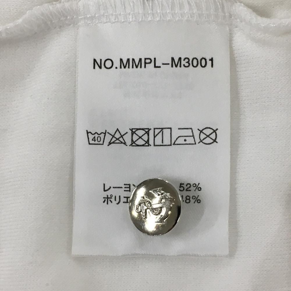 新品】ムータマリン 半袖ポロシャツ 白×ネイビー パイル地