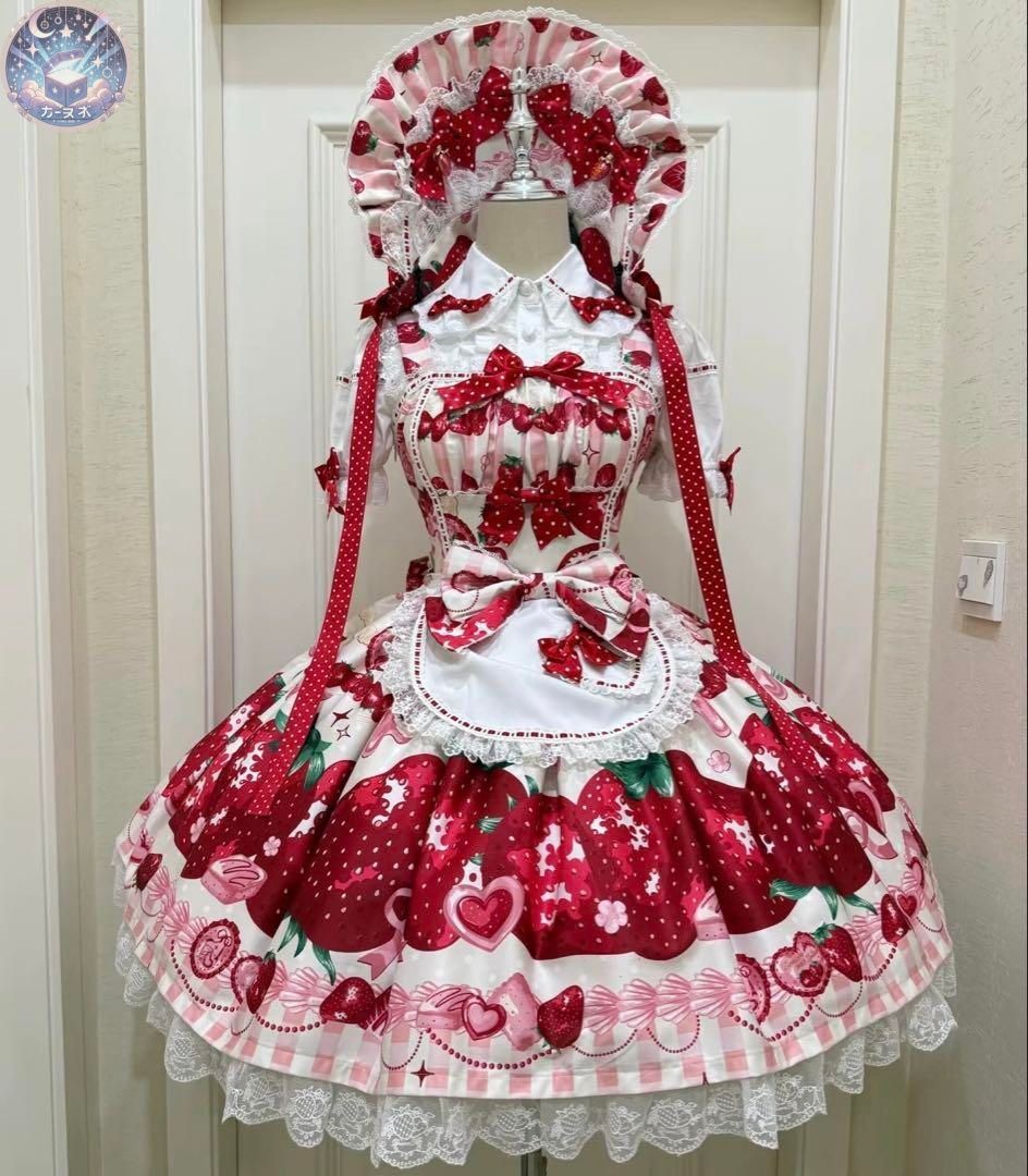 ♥ Strawberry Cream ロリィタドレス ジャンパースカート 甘ロリ