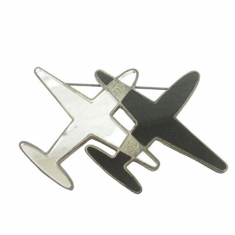 シャネル CHANEL 16S エアライン ブローチ ピンバッチ 飛行機モチーフ