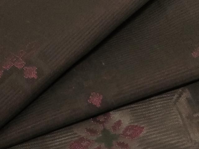 平和屋着物＊夏物 小紋 絽 幾何学文様 正絹 逸品 AABB8259jd